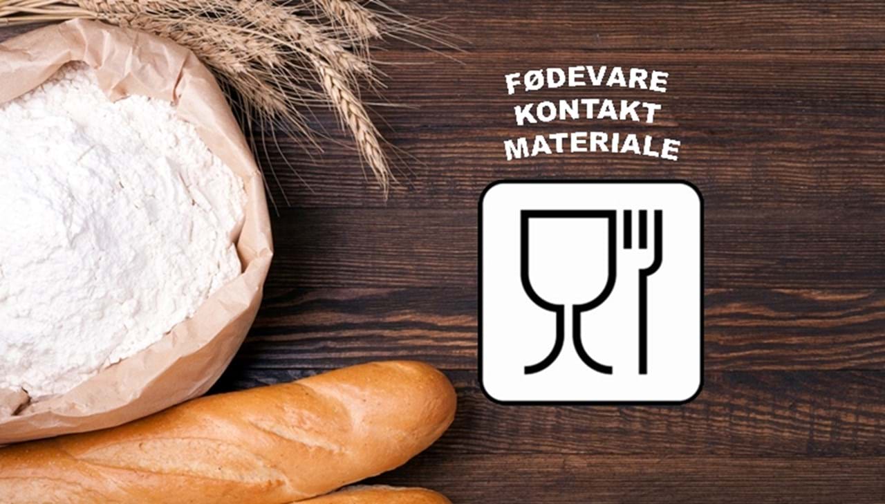 Bordplade med mel, brød og fødevare logo