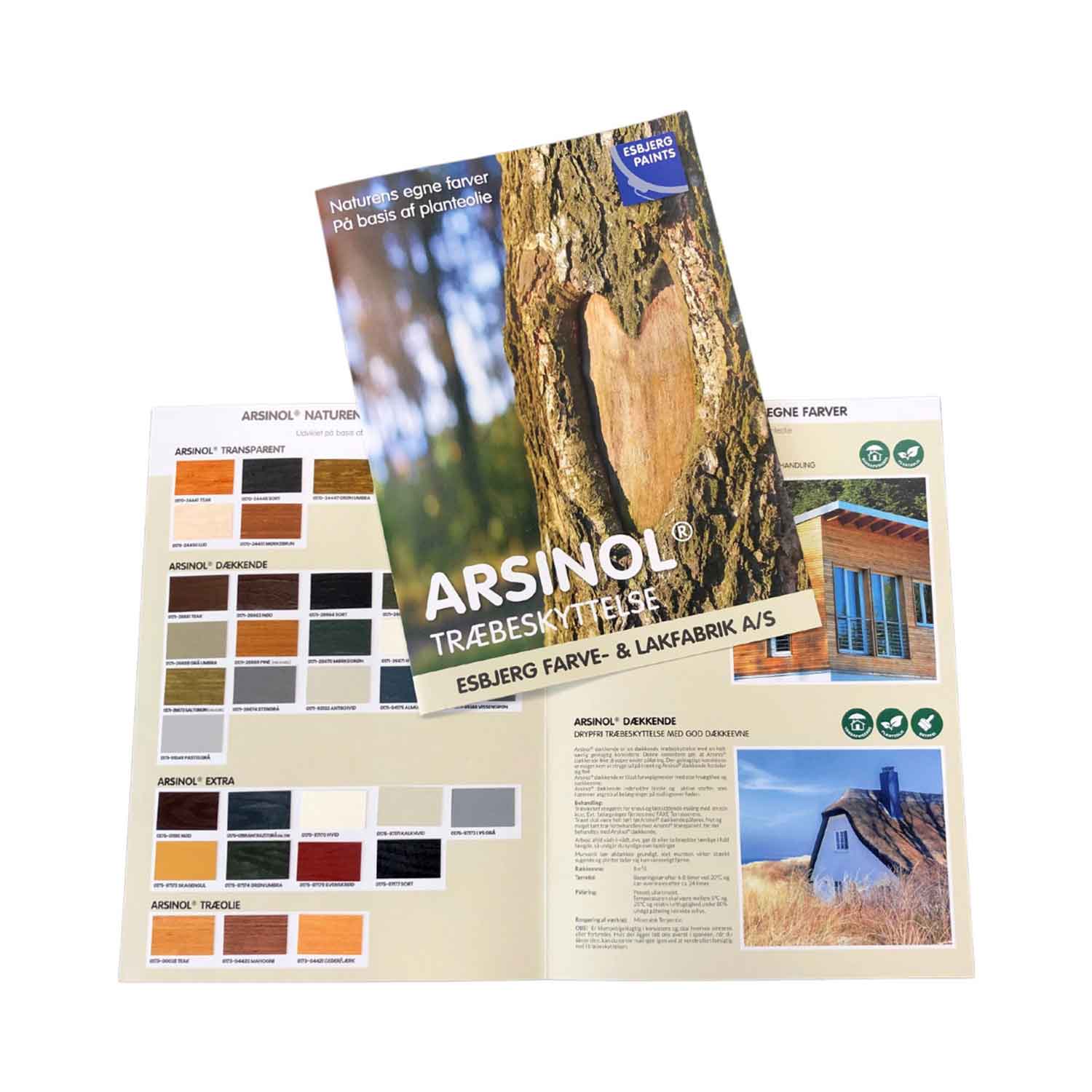 Arsinol farvekort fysisk på hjemmeside