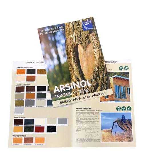 Arsinol farvekort fysisk på hjemmeside