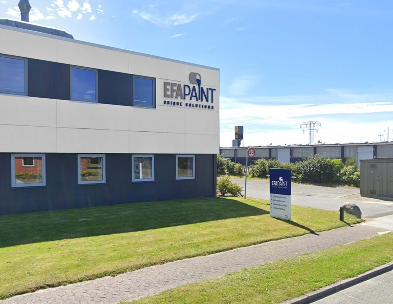 EFApaint A/S kontor og front