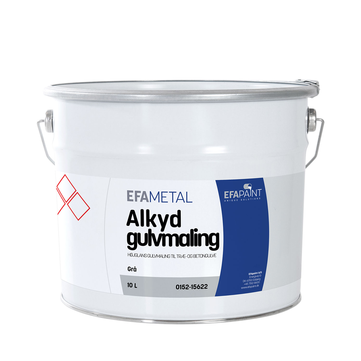 EFAmetal Alkyd Gulvmaling grå 10 liter