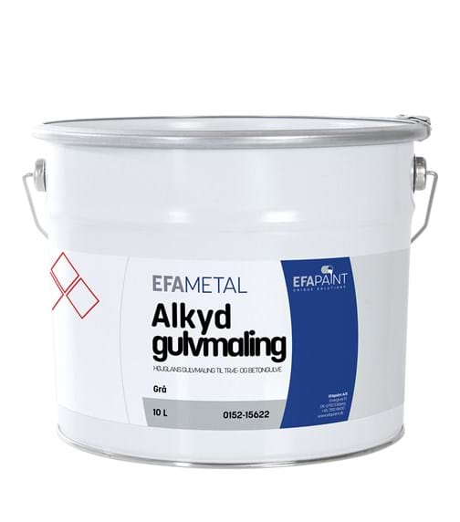 EFAmetal Alkyd Gulvmaling grå 10 liter