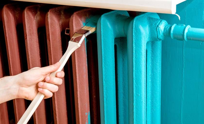 Maling af radiator i farver